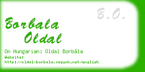 borbala oldal business card